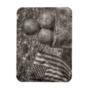 Magnet Flexible Vintage des boules canons de la guerre civile amér