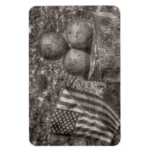 Magnet Flexible Vintage des boules canons de la guerre civile amér