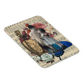 Magnet Flexible Vintage Enfants & Collage Floral (Côté Droit)