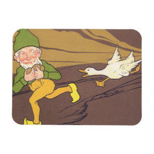 Magnet Flexible Vintage Fable d'Ésope L'oie qui pond l'oeuf d'or