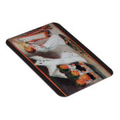 Magnet Flexible Vintage fille d'Halloween avec aimant bougie (Côté Droit)