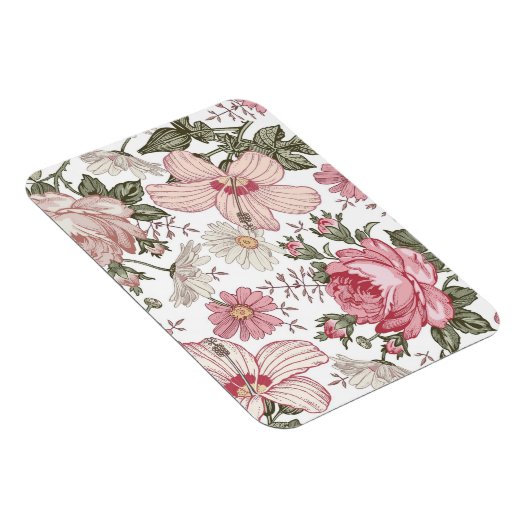 Magnet Flexible Vintage Floral Pattern with Roses (Côté Droit)