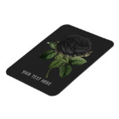 Magnet Flexible Vintage gothique noir Roses personnalisés (Côté Gauche)