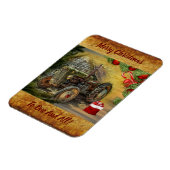 Magnet Flexible Vintage Green Tractor Grange Noël (Côté Gauche)