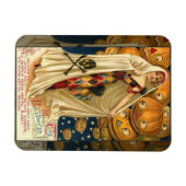 Magnet Flexible Vintage Halloween Jack O Lantern Girl (Horizontal)