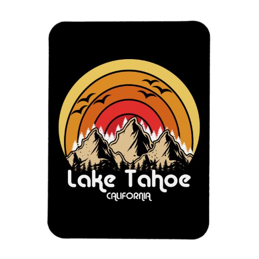 Magnet Flexible Vintage Lake Tahoe Californie (Vertical)