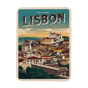 Magnet Flexible Vintage lisbon portugal cadeaux de voyage et souve