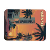 Magnet Flexible Vintage Miami Florida Travel (Horizontal)