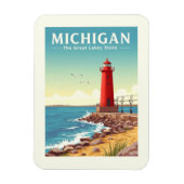 Magnet Flexible Vintage Michigan (Vertical)