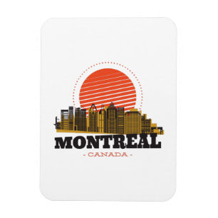 Magnet Flexible Vintage Montréal Canada Skyline