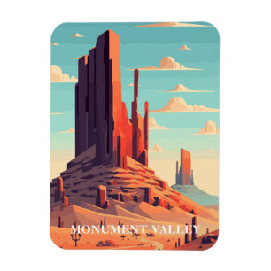 Magnet Flexible Vintage Monument Valley USA Travel Souvenir