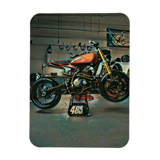 Magnet Flexible vintage motorcycle art (Vertical)
