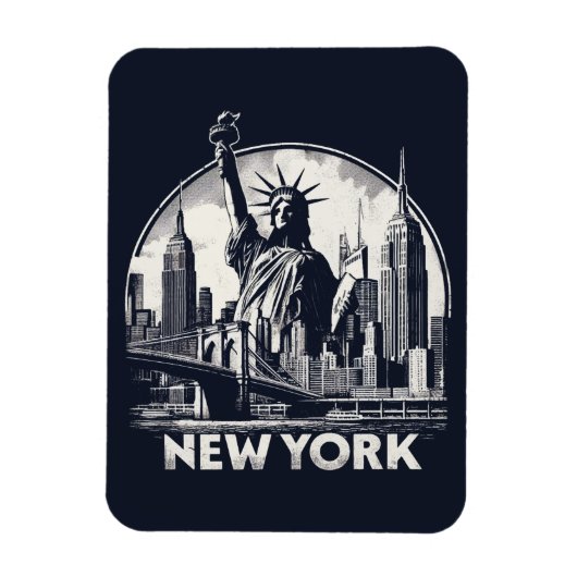 Magnet Flexible Vintage New York (Vertical)