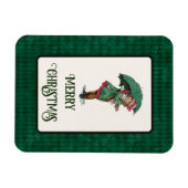 Magnet Flexible Vintage Noël Fille Vacances (Horizontal)