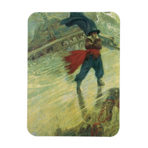 Magnet Flexible Vintage Pirate, le Hollandais volant par Howard Py