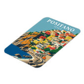 Magnet Flexible Vintage Positano Italie Voyage Souvenir (Côté Gauche)