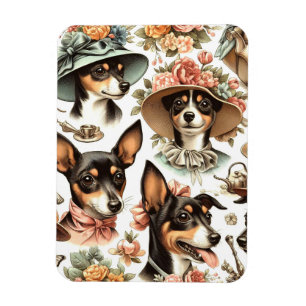 Magnet Flexible Vintage Rat Terrier sans fil