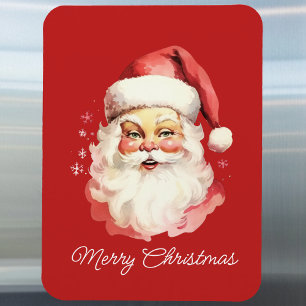 Magnet Flexible Vintage Retro Santa Claus Rouge Joyeux Noël