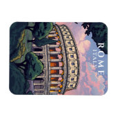 Magnet Flexible Vintage Rome Italie Souvenir Classic Colisée (Horizontal)