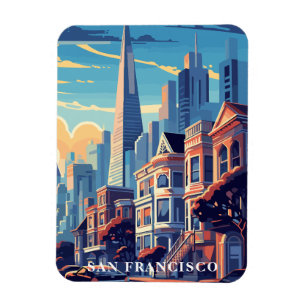 Magnet Flexible Vintage San Francisco California Travel Souvenir