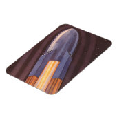 Magnet Flexible Vintage Science Fiction Space Ship Rockets (Côté Gauche)