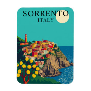 Magnet Flexible Vintage Sorrento Italie Lemons Travel Souvenir