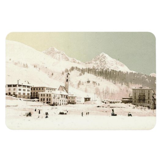 Magnet Flexible Vintage St-Moritz, Suisse - (Horizontal)
