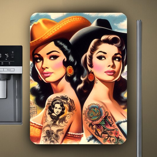 Magnet Flexible Vintage Tattooed Cowgirls