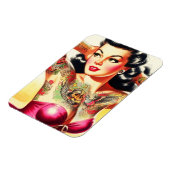 Magnet Flexible Vintage Tattooed Pinup (Côté Gauche)