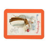 Magnet Flexible Vintage Thanksgiving Pilgrim Cook (Horizontal)