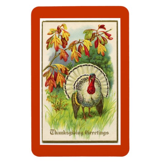 Magnet Flexible Vintage Thanksgiving Turquie (Vertical)