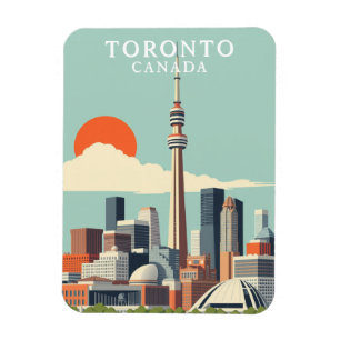 Magnet Flexible Vintage Toronto Canada Travel Souvenir
