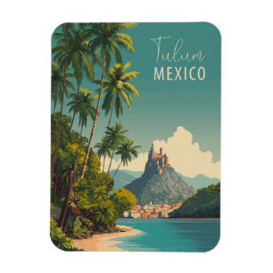 Magnet Flexible Vintage Tulum Mexico Travel