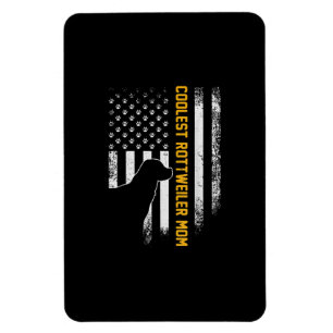 Magnet Flexible Vintage USA American Flag Coolest Rottweiler