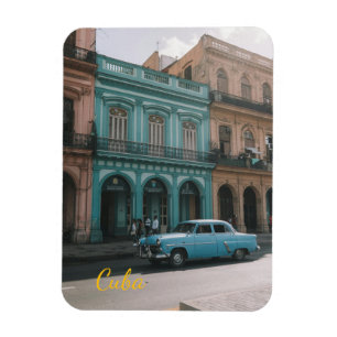 Magnet Flexible Vintage voiture sarcelle Classique La vieille Hava