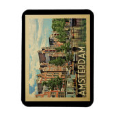 Magnet Flexible Vintage voyage d'Amsterdam Hollande (Vertical)