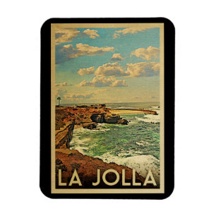Magnet Flexible Vintage voyage de La Jolla - côte de la Californi