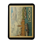 Magnet Flexible Vintage voyage de Londres Angleterre (Vertical)