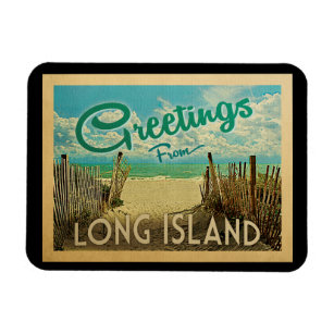 Magnet Flexible Vintage voyage de Long Island Beach