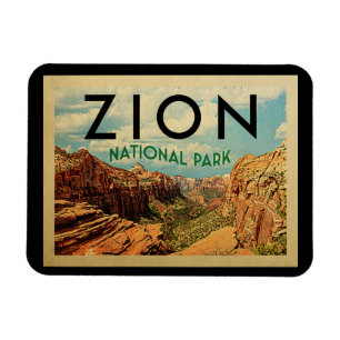 Magnet Flexible Vintage voyage de parc national de Zion