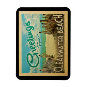 Magnet Flexible Vintage voyage de plage de Clearwater (Vertical)