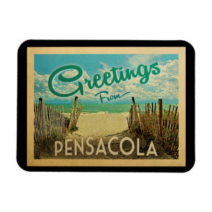 Magnet Flexible Vintage voyage de plage de Pensacola