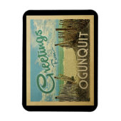 Magnet Flexible Vintage voyage de plage Ogunquit (Vertical)