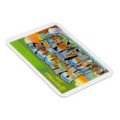 Magnet Flexible Vintage voyage de Rhode Island (Côté Droit)