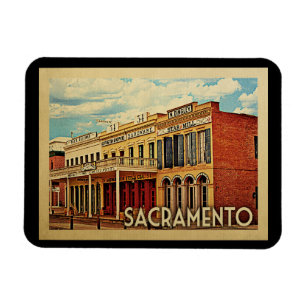 Magnet Flexible Vintage voyage de Sacramento la Californie