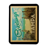 Magnet Flexible Vintage voyage de Tampa Beach (Vertical)