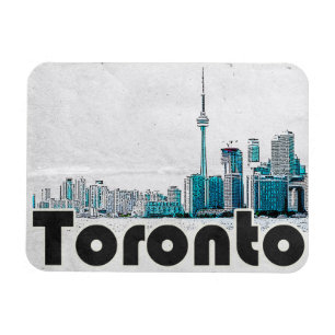 Magnet Flexible Vintage voyage de Toronto Canada
