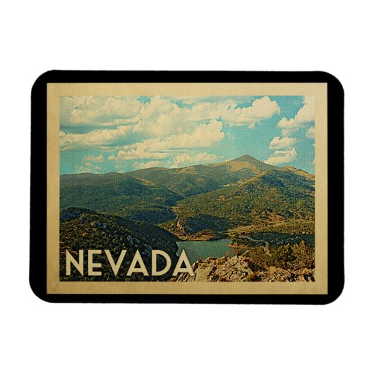 Magnet Flexible Vintage voyage d'État du Nevada (Horizontal)