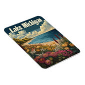 Magnet Flexible Vintage voyage du lac Michigan (Côté Droit)
