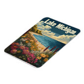 Magnet Flexible Vintage voyage du lac Michigan (Côté Gauche)